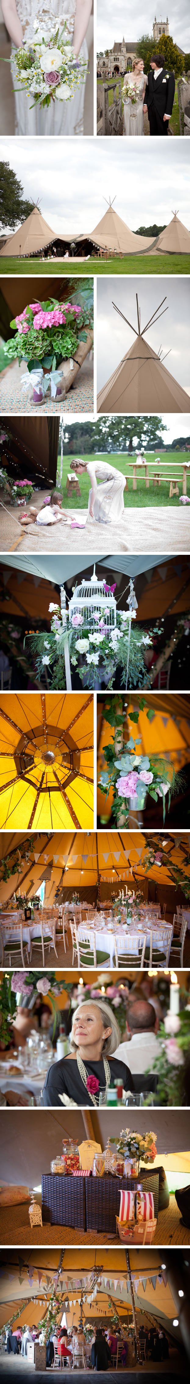 Charlotte & Jamie PapaKata Teepee Wedding at Escrick Park Estate, York 