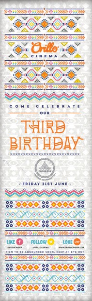 Orillo Cinema Poster Set The Date - Event Teepee Hire