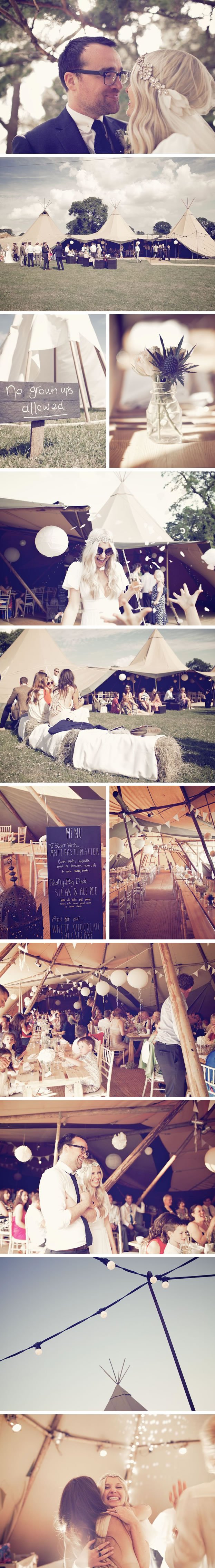 Sarah & Kevin PapaKata Teepee Wedding at Standlow Farm, Derbyshire