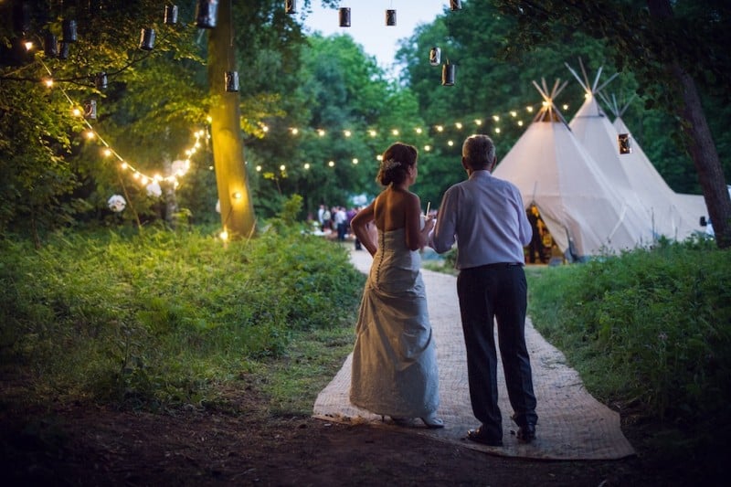 Claire and Andrew's PapaKåta teepee wedding