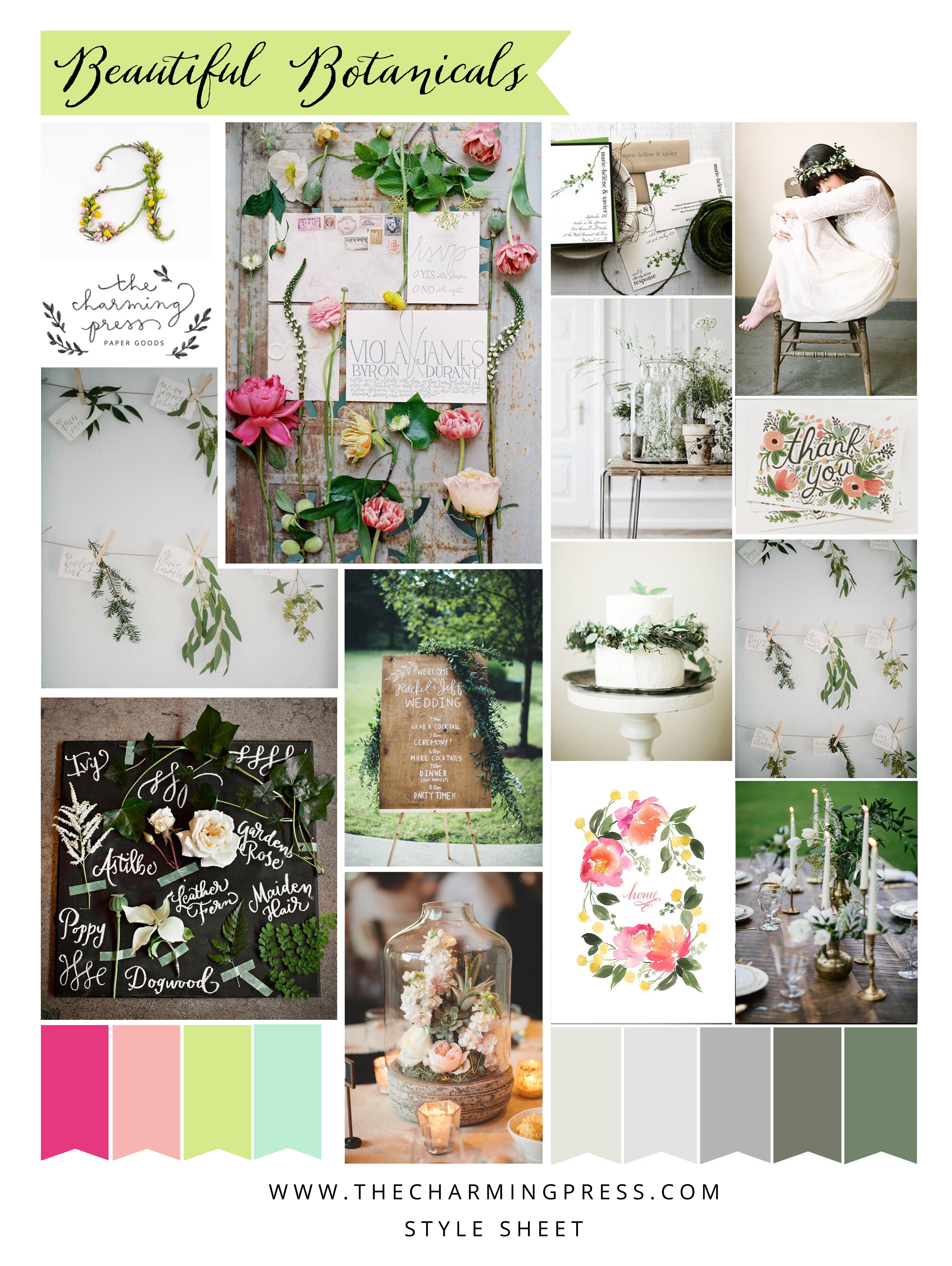 The Charming Press - Botanicals moodboard