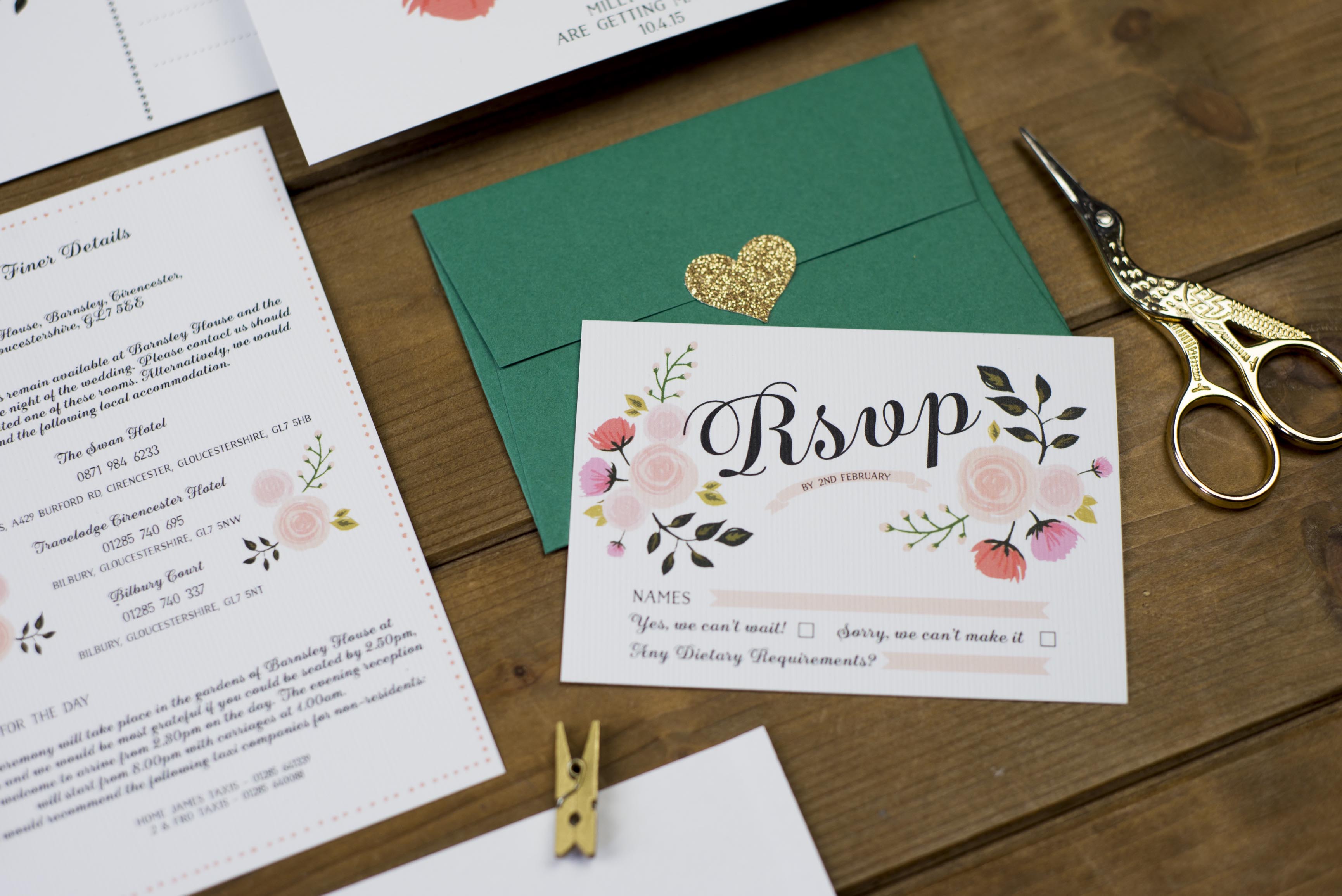 Jewel coloured envelopes by The Charming Press