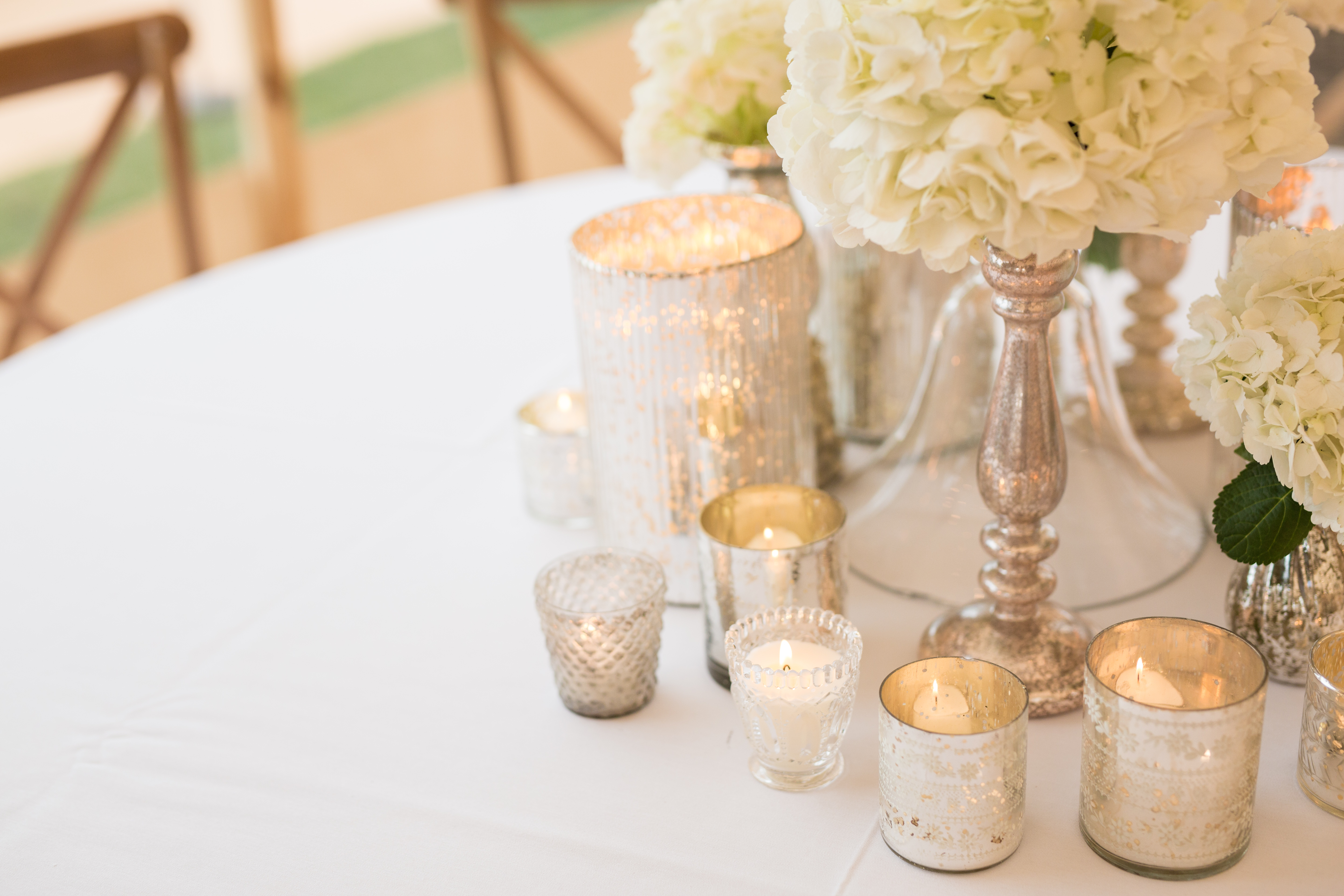 Simple tablescape styling: clustered candles create a moody ambience