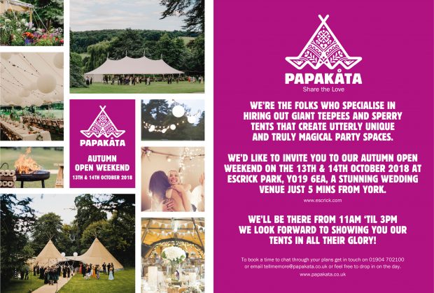 PapaKata Teepee Tipi Sperry Tent Autumn Open Weekend 2018