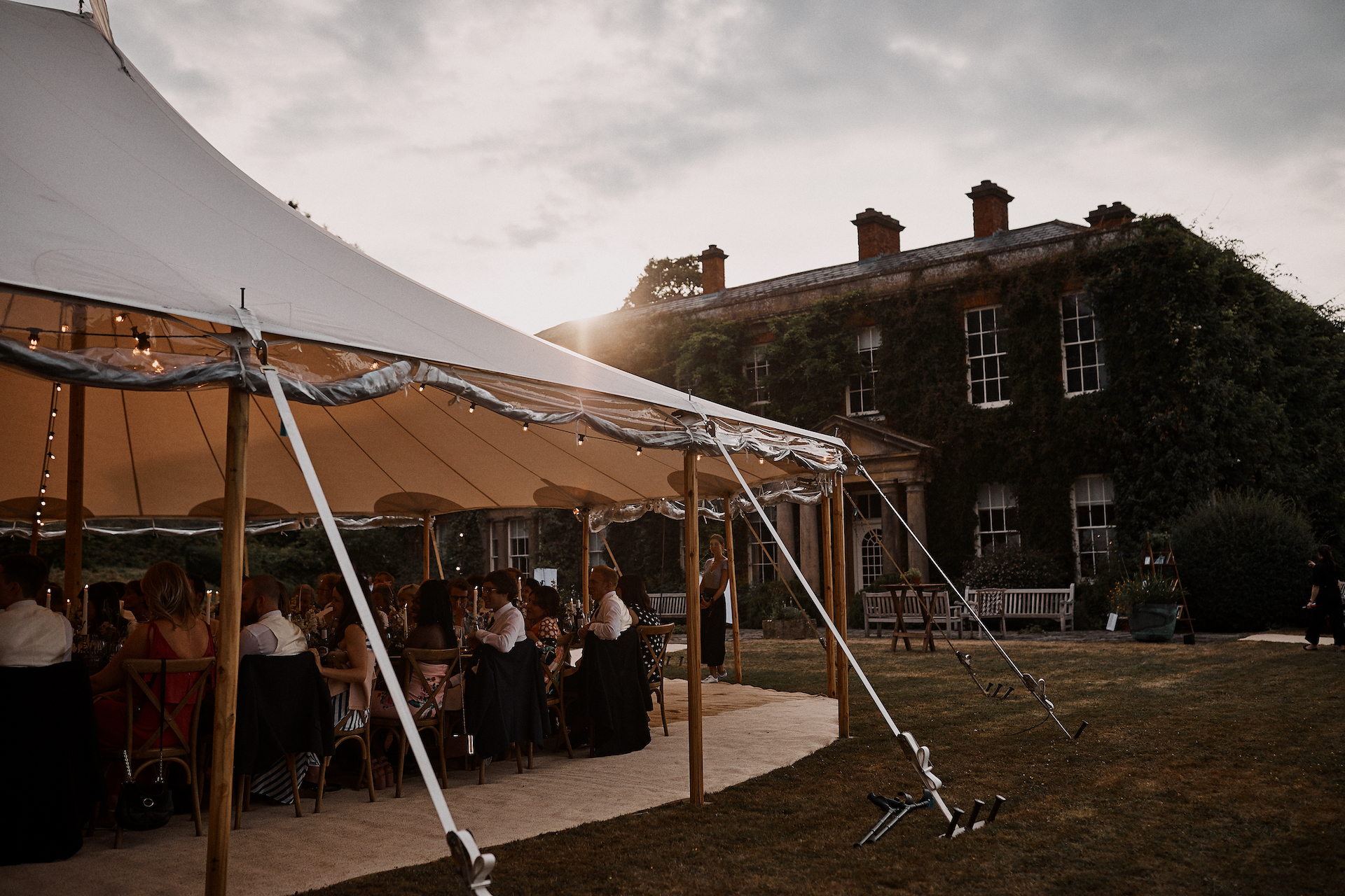 PapaKata Couple Claudia & Jimmy Sperry Tent Wedding at Norton Hall captured by Benjamin Wheeler- Sunset Sperry Tent PapaKata Couple Claudia & Jimmy Sperry Tent Wedding at Norton Hall captured by Benjamin Wheeler- Sunset Sperry Tent