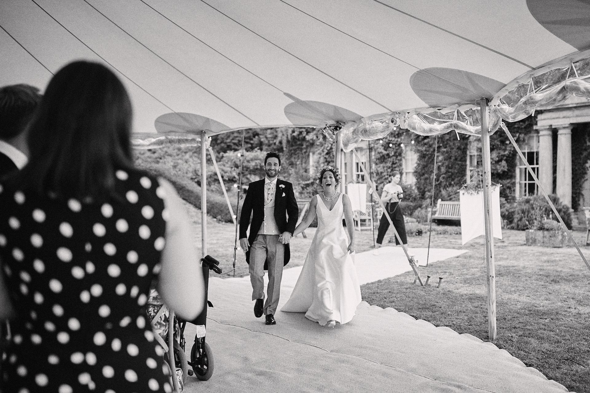 PapaKata Couple Claudia & Jimmy Sperry Tent Wedding at Norton Hall captured by Benjamin Wheeler- Making an entrance PapaKata Couple Claudia & Jimmy Sperry Tent Wedding at Norton Hall captured by Benjamin Wheeler- Making an entrance