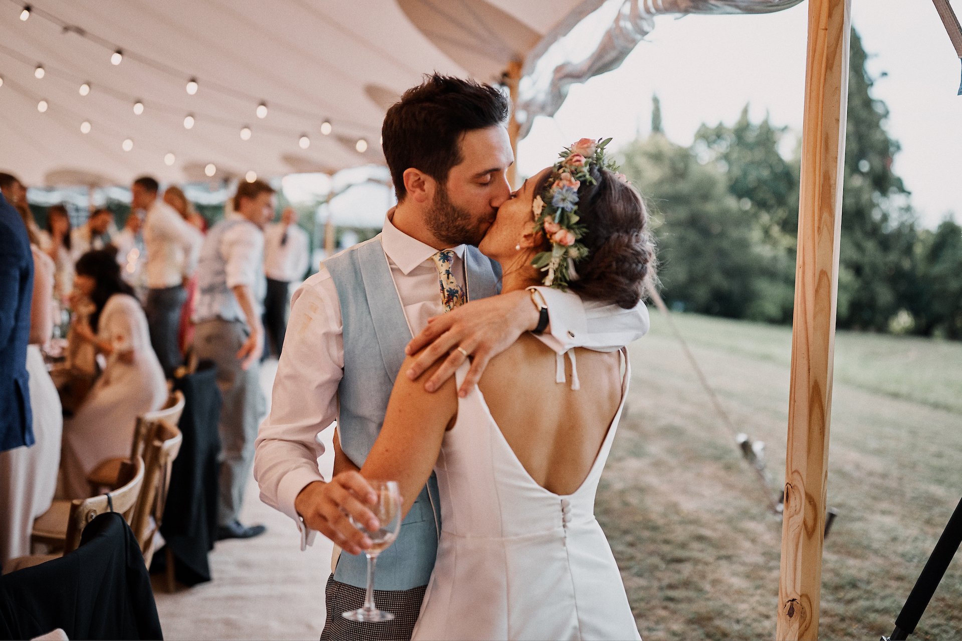 PapaKata Couple Claudia & Jimmy Sperry Tent Wedding at Norton Hall captured by Benjamin Wheeler- Bridal Style and Floral Crown PapaKata Couple Claudia & Jimmy Sperry Tent Wedding at Norton Hall captured by Benjamin Wheeler- Bridal Style and Floral Crown