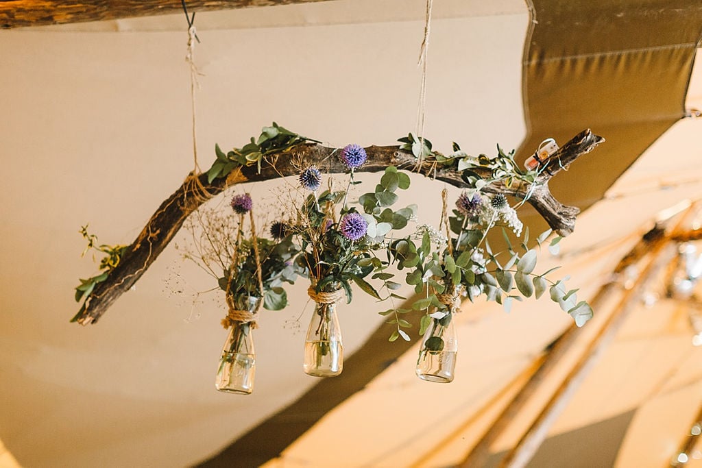 PapaKata Chilled DIY Festival Inspired Teepee Wedding Captured by Anna Wood Photography- Hanging Floral Jars PapaKata Chilled DIY Festival Inspired Teepee Wedding Captured by Anna Wood Photography- Hanging Floral Jars