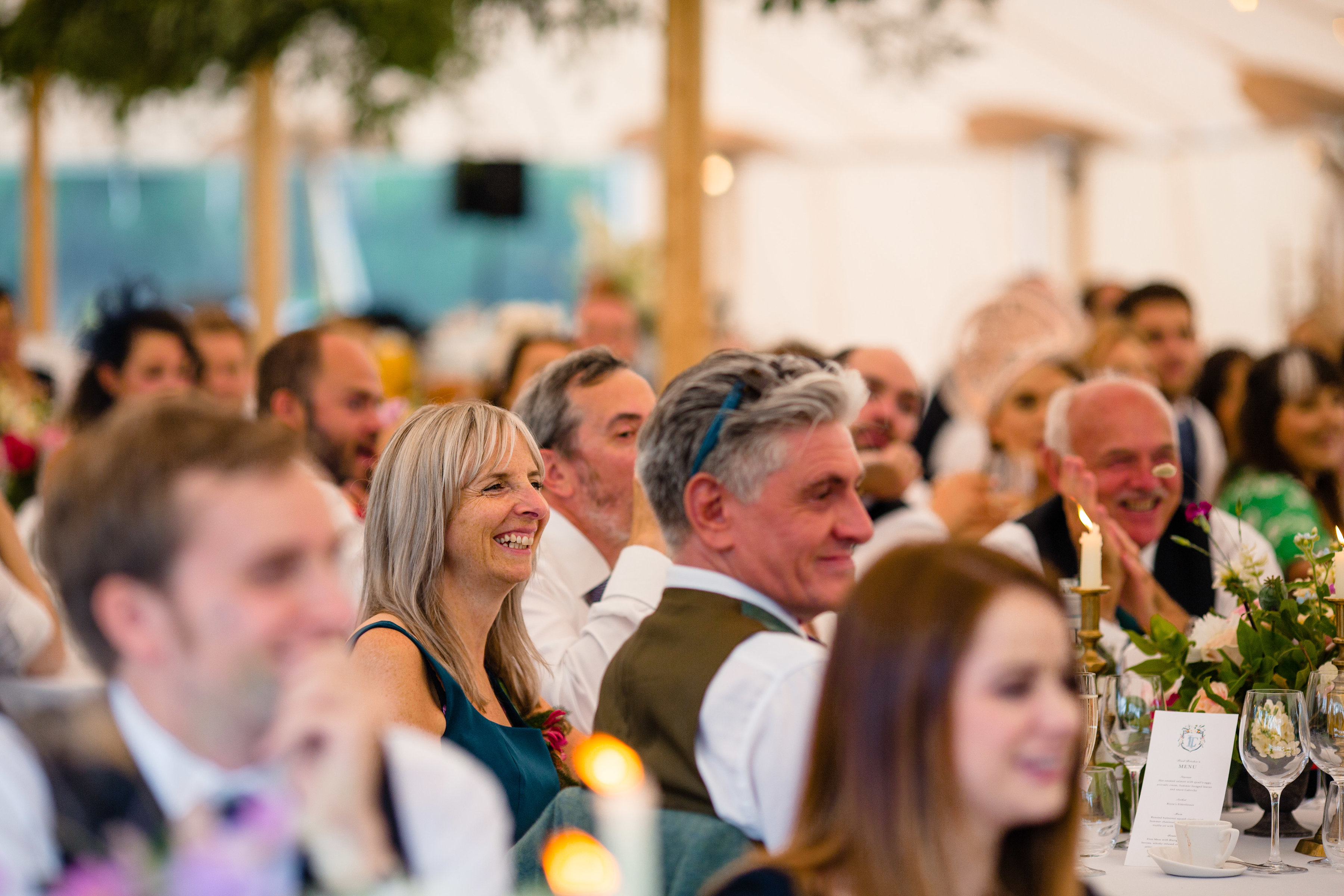 PapaKåta couple Lucy & Tom's Sperry Wedding at Gordon Castle Scotland captured by Helen Abraham Photography- Wedding guests