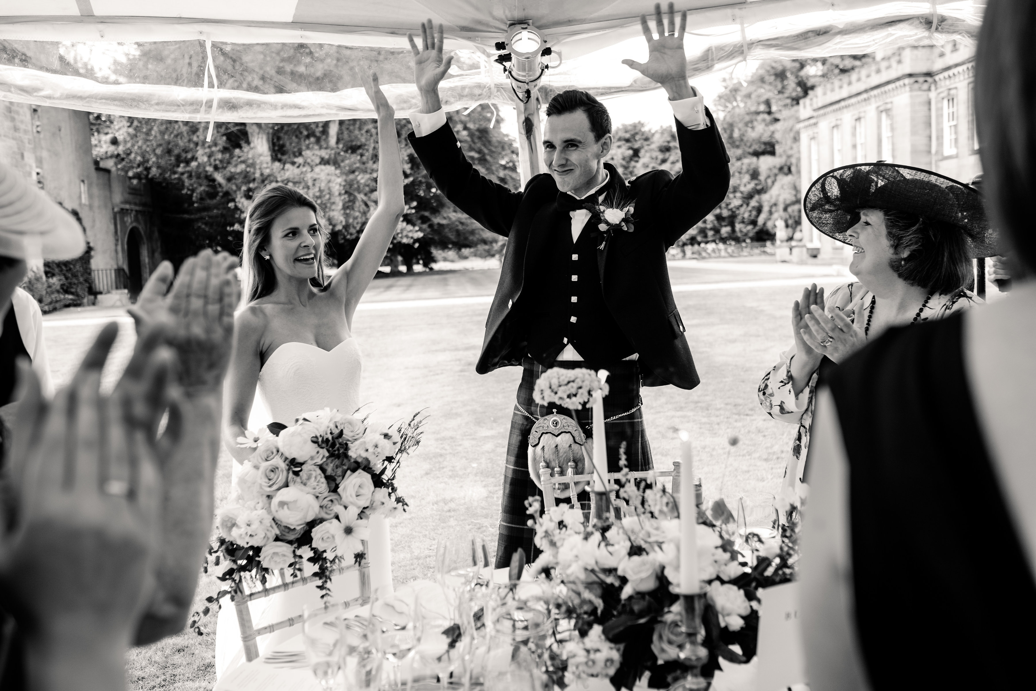 PapaKåta couple Lucy & Tom's Sperry Wedding at Gordon Castle Scotland captured by Helen Abraham Photography- Bridal party