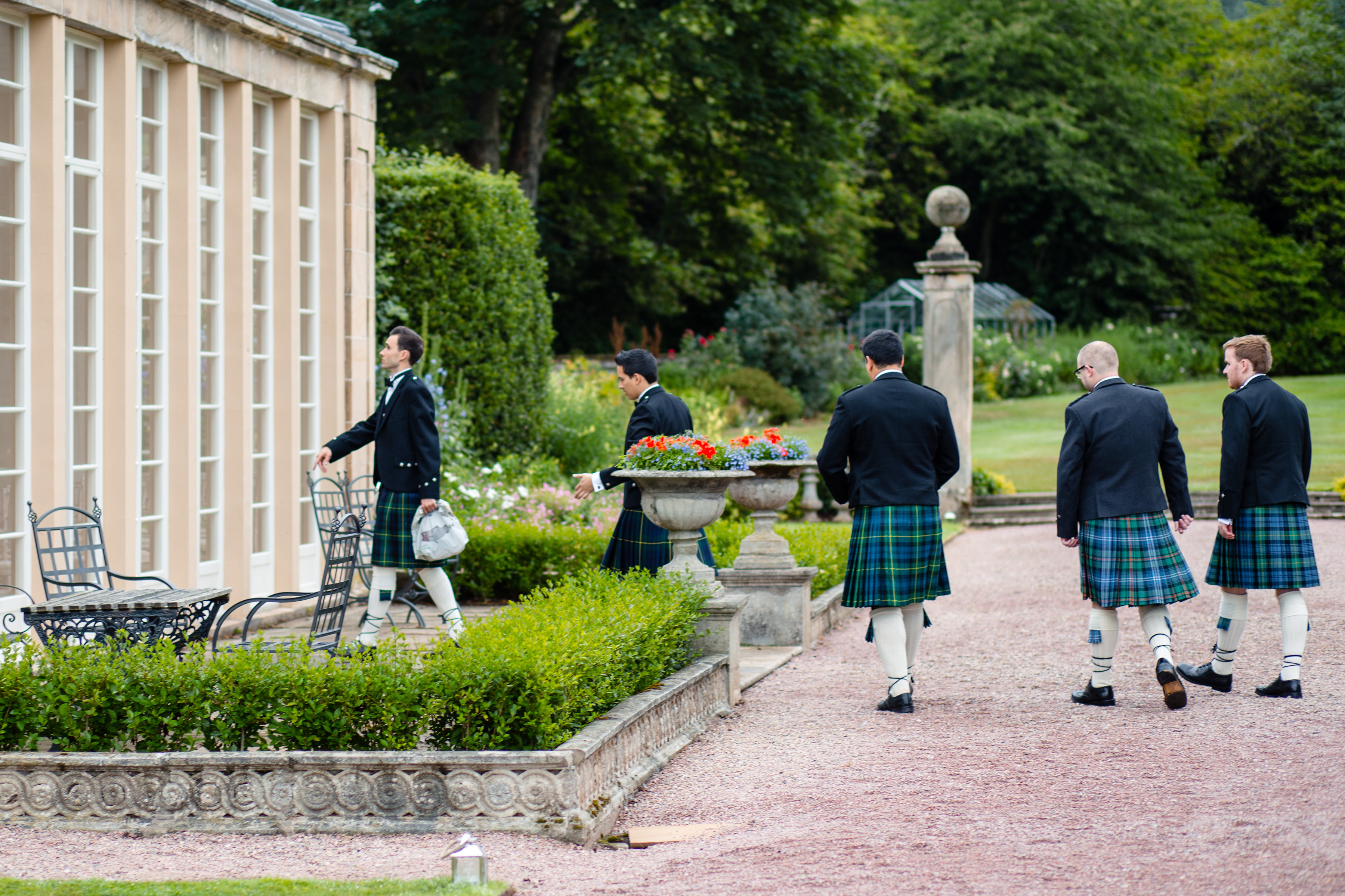 PapaKåta couple Lucy & Tom's Sperry Wedding at Gordon Castle Scotland captured by Helen Abraham Photography- Groomsmen Styling 