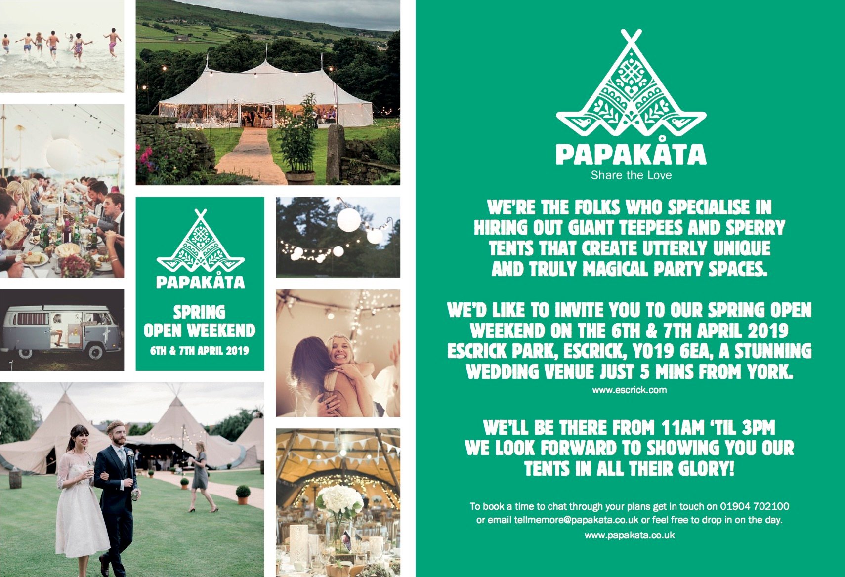 PapaKåta Teepee & Sperry Tent Open Weekend 2019