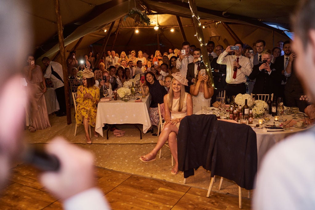 PapaKåta couple Lucy & Chris' Teepee Wedding in Terrington North Yorkshire captured by Chris Morse Photography- wedding speeches
