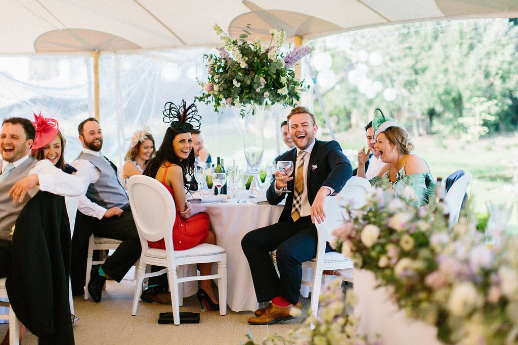 PapaKåta couple Georgina & Steve Sperry Tent Wedding in Barnby Dun, Doncaster captured by Melissa Beattie- Wedding guest styles 