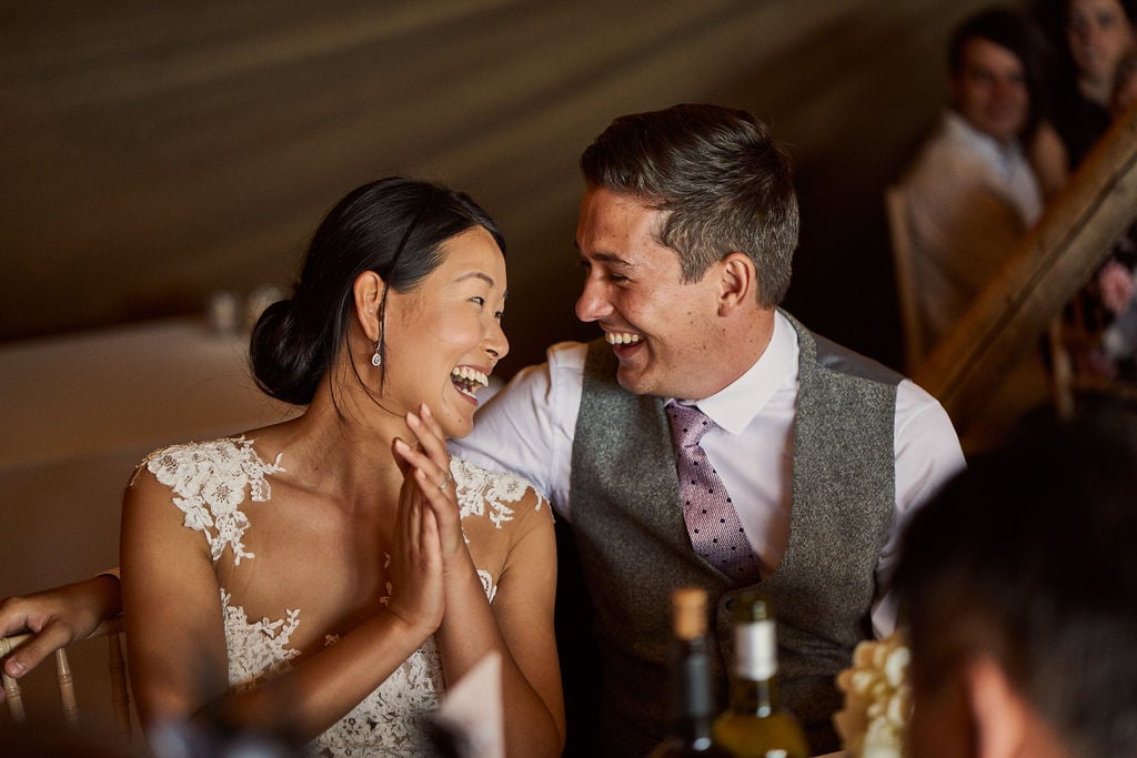 PapaKåta couple Lucy & Chris' Teepee Wedding in Terrington North Yorkshire captured by Chris Morse Photography- Bridal Style 