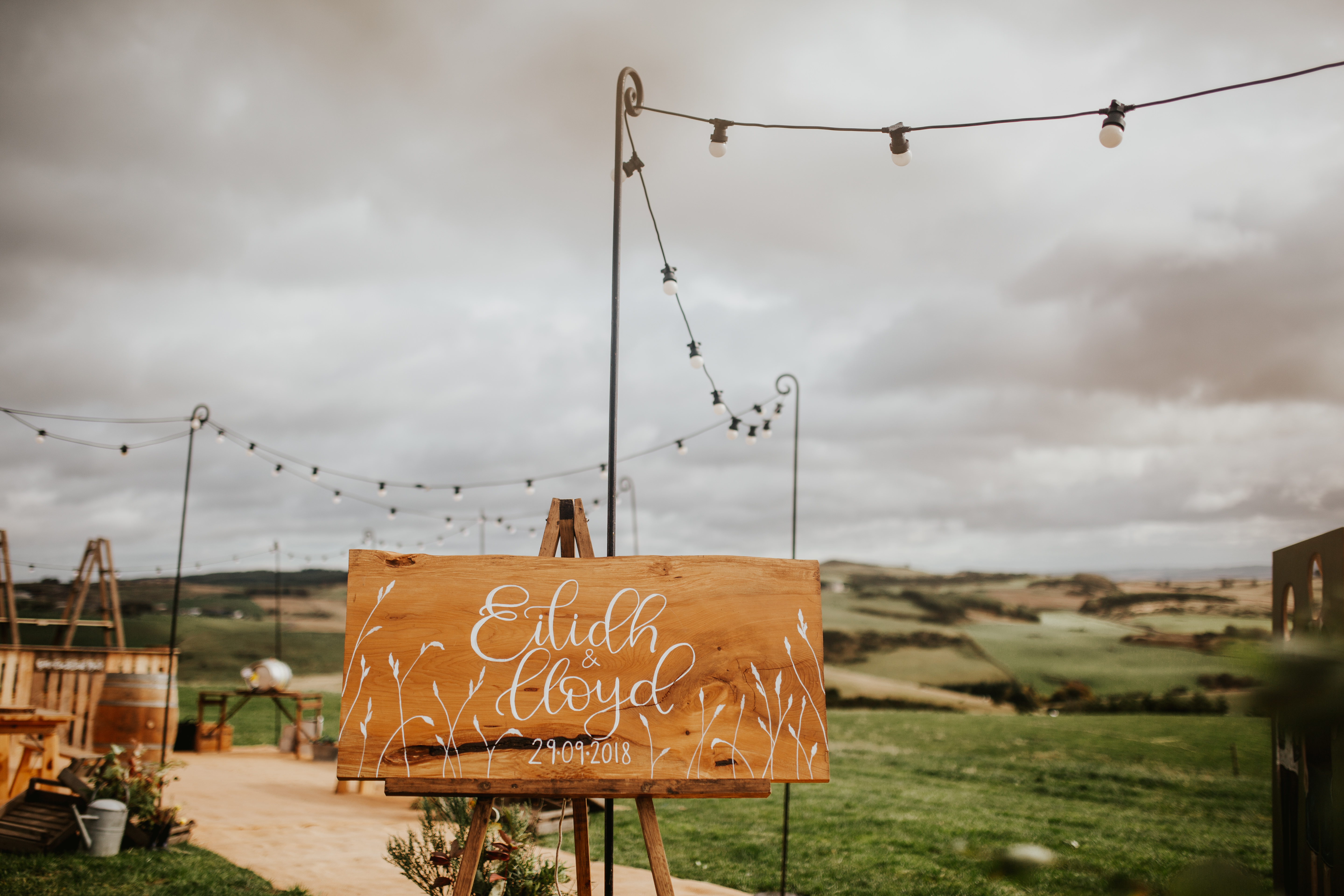 PapaKåta couple Eilidh & Lloyd's Sperry Wedding in Glenfarg, Perthshire captured by Colin Ross Photography- Wedding signage PapaKåta couple Eilidh & Lloyd's Sperry Wedding in Glenfarg, Perthshire captured by Colin Ross Photography- Wedding signage