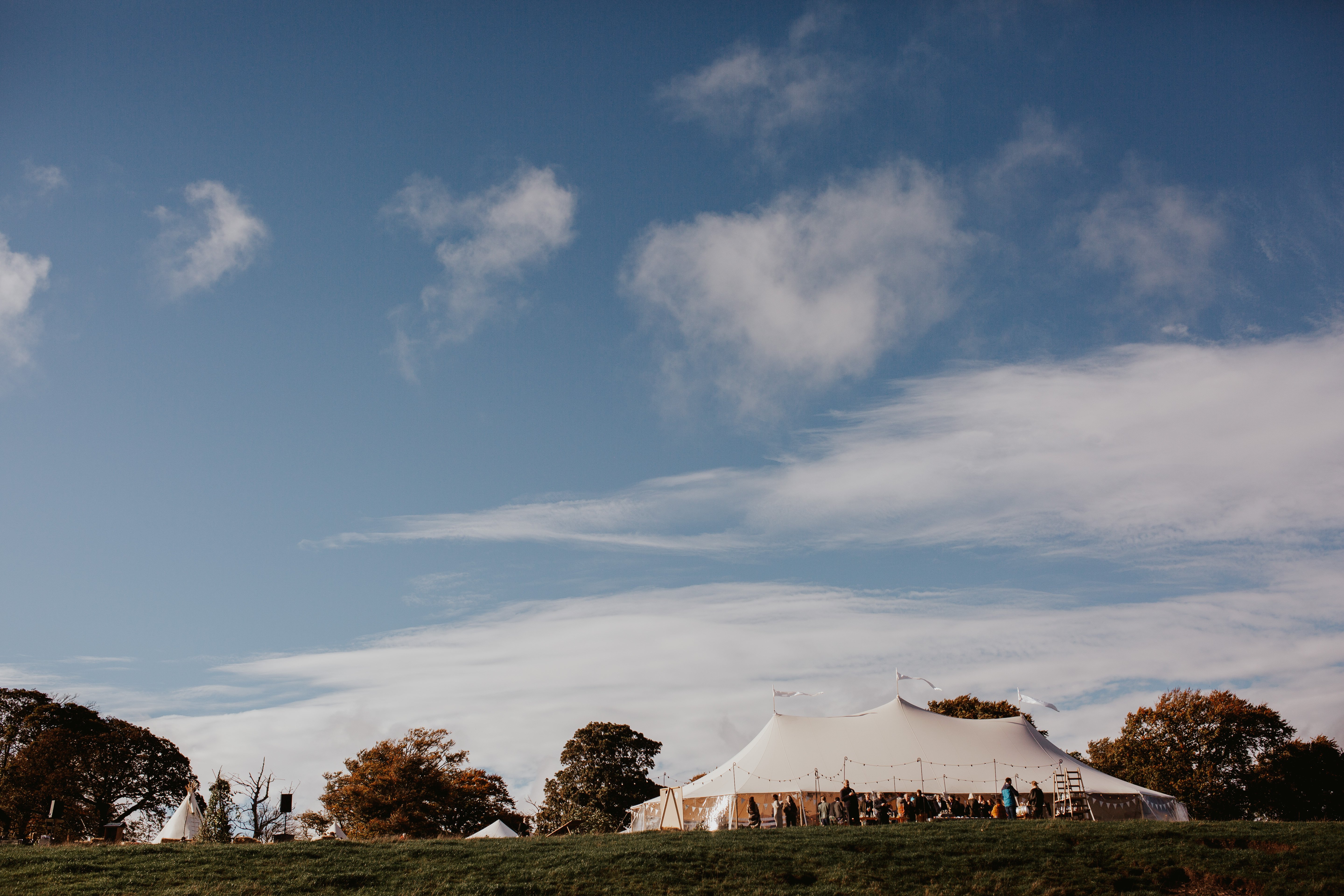 PapaKåta couple Eilidh & Lloyd's Sperry Wedding in Glenfarg, Perthshire captured by Colin Ross Photography- Sperry Tent exterior PapaKåta couple Eilidh & Lloyd's Sperry Wedding in Glenfarg, Perthshire captured by Colin Ross Photography- Sperry Tent exterior