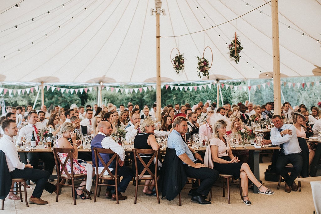 Katie & Thomas' PapaKåta Sperry Tent wedding in Thornborough, Bucks captured by Matt Horan Photography: Wedding Guests