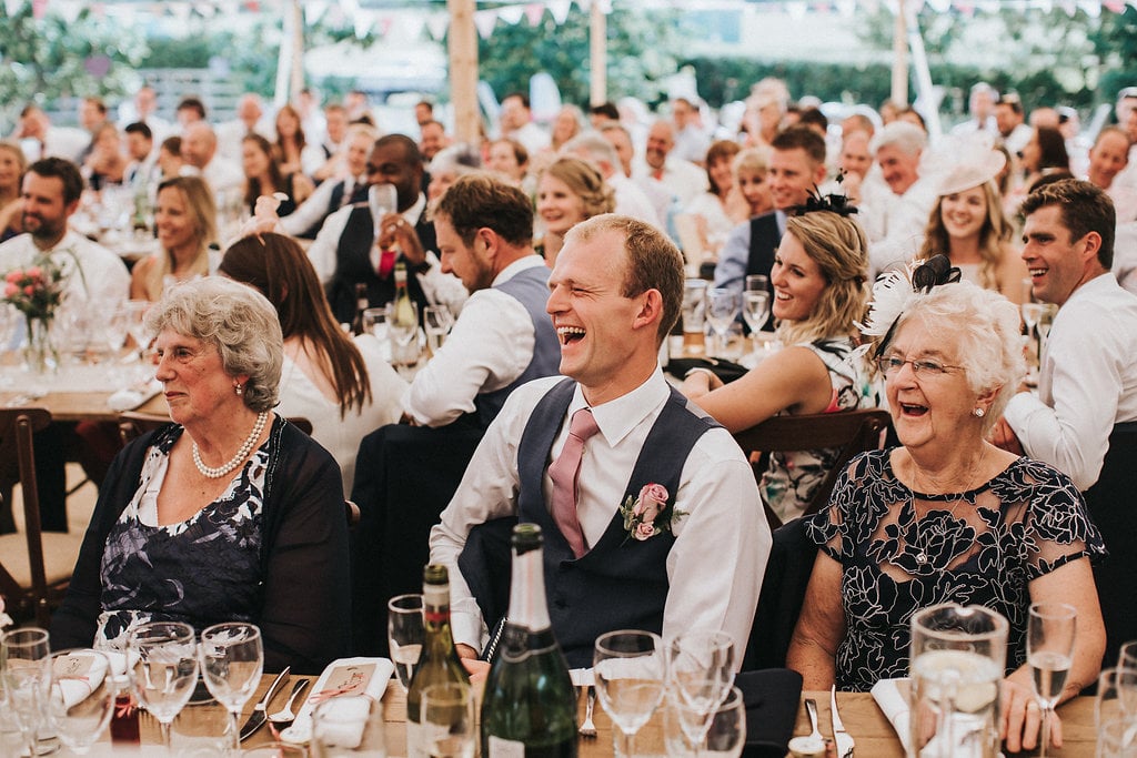 Katie & Thomas' PapaKåta Sperry Tent wedding in Thornborough, Bucks captured by Matt Horan Photography: Wedding Guests