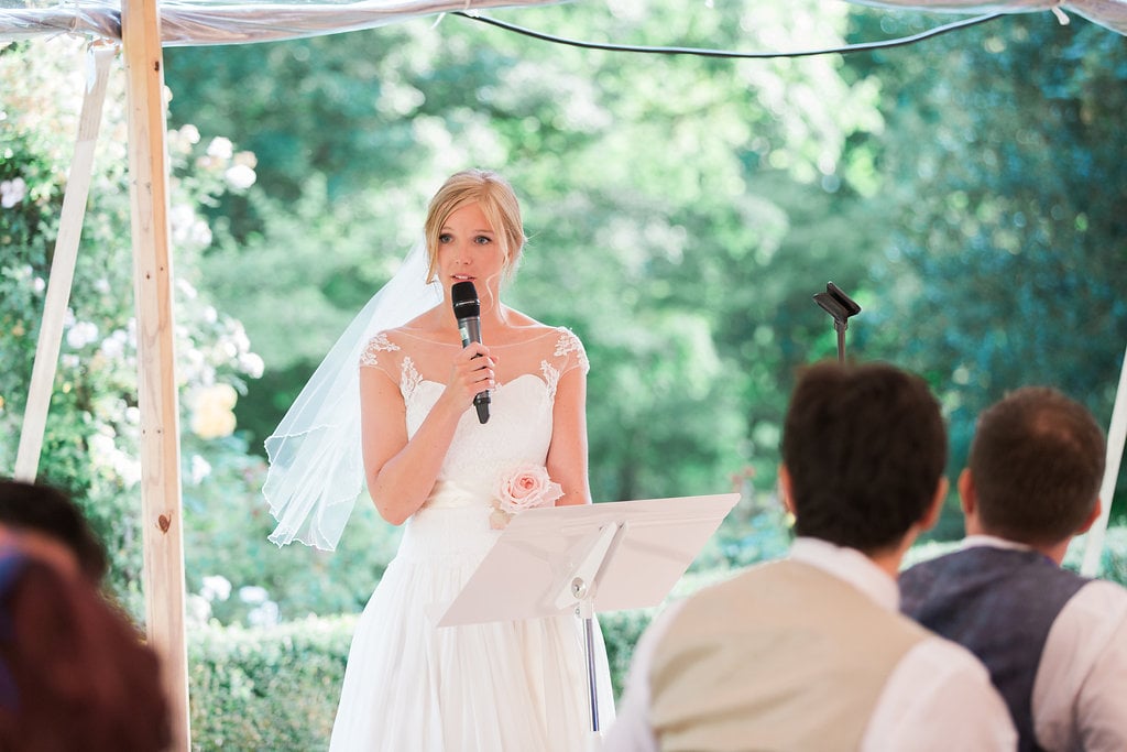 Georgie & Ben's PapaKåta Sperry Tent wedding at Newington House captured by Lucy Davenport: Bridal style. Dress by Naomi Neoh