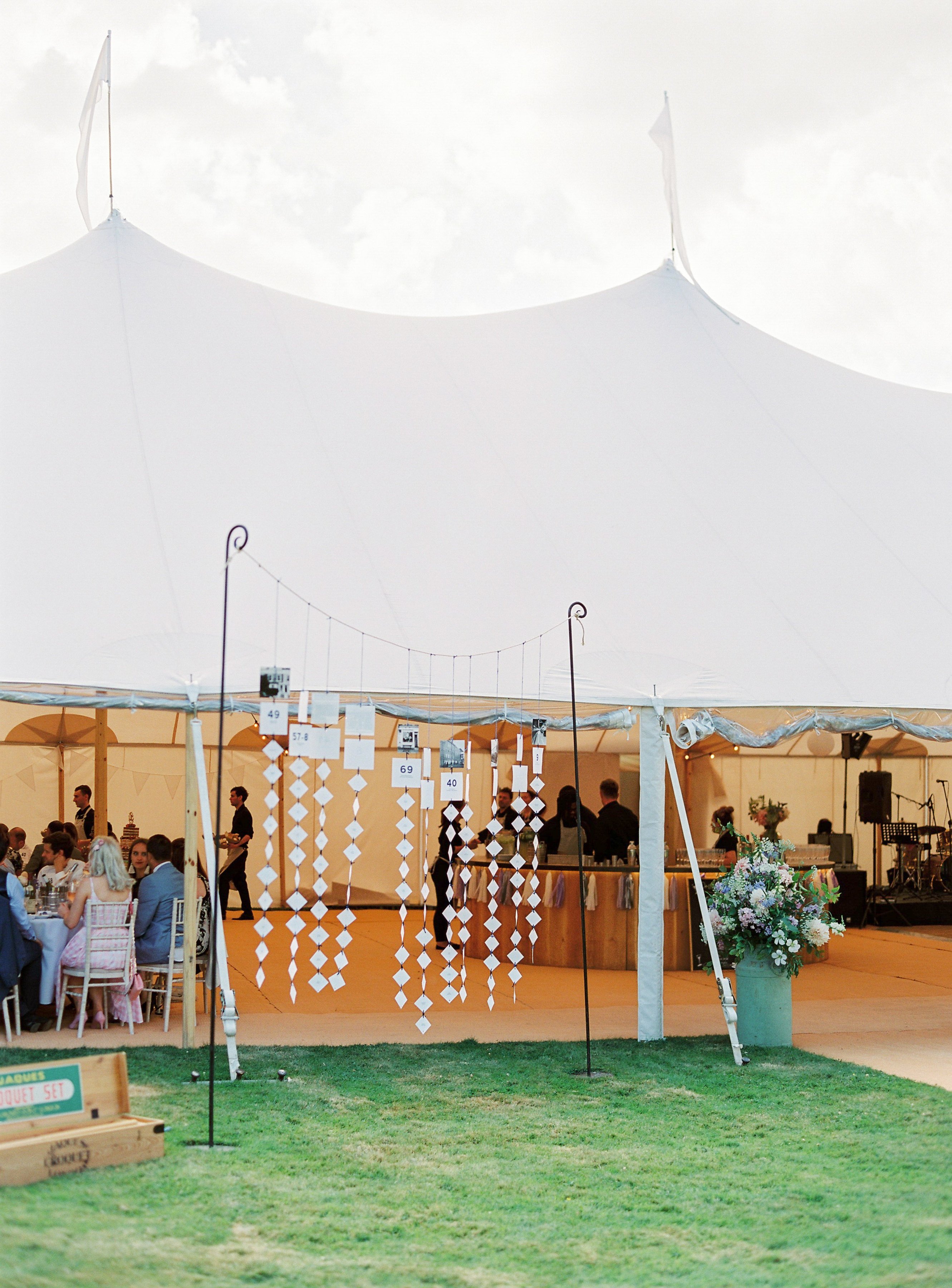 Georgie & Ben's PapaKåta Sperry Tent wedding at Newington House captured by Lucy Davenport: Table Plan Decoration Ideas