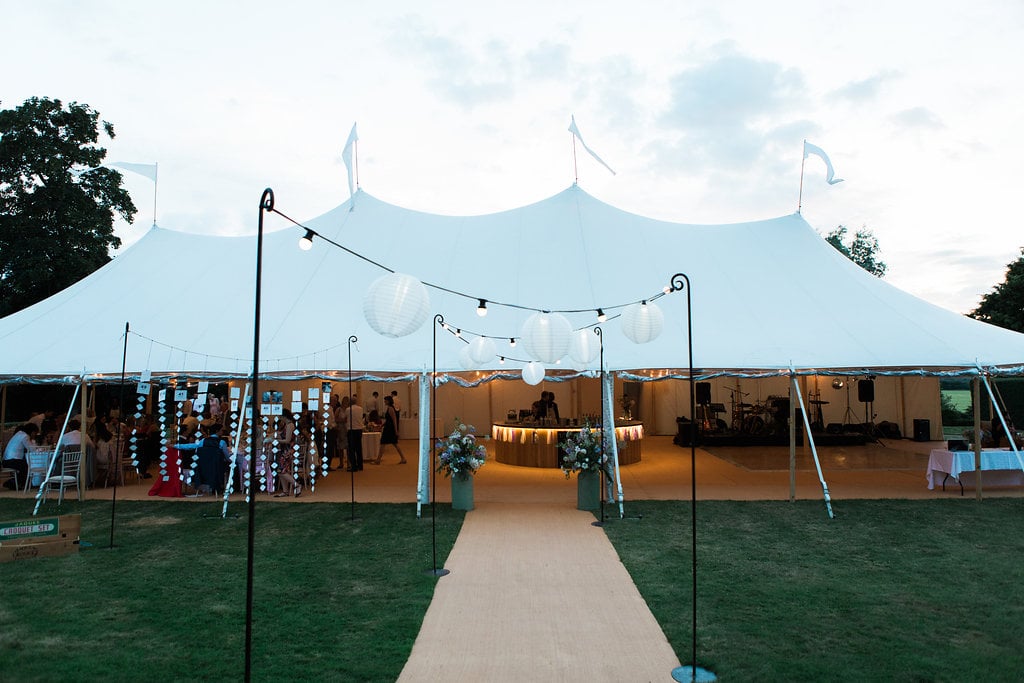 Georgie & Ben's PapaKåta Sperry Tent wedding at Newington House captured by Lucy Davenport: Sperry Tent exterior