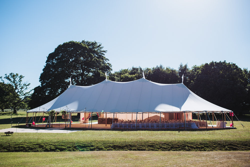 Emma & James' PapaKåta Sperry Tent wedding in Staveley, North Yorkshire captured by Fox Tail Photography: Sperry Tent Exterior 