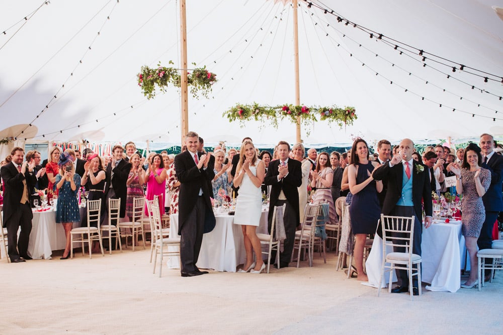 Emma & James' PapaKåta Sperry Tent wedding in Staveley, North Yorkshire captured by Fox Tail Photography: Sperry Tent interior 
