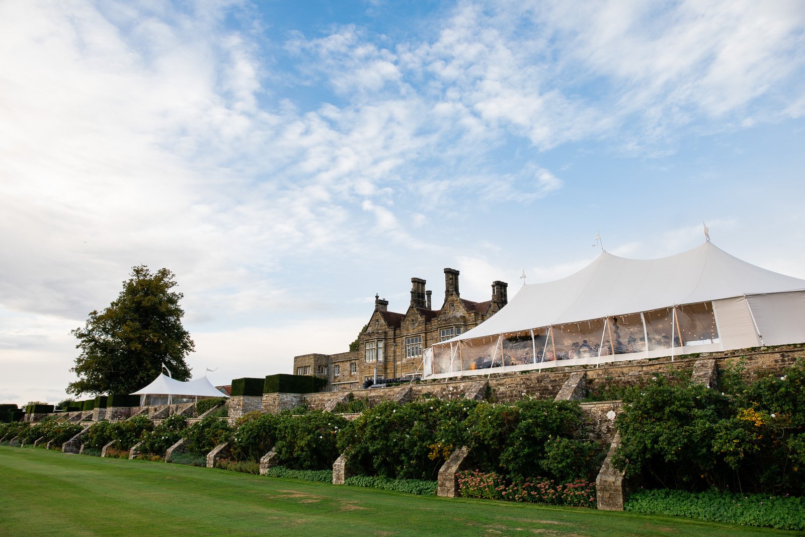 Emily & Ed's PapaKåta Sperry Tent wedding at Buckhurst Park captured by Tony Hart Photography: Sperry Tents exterior 