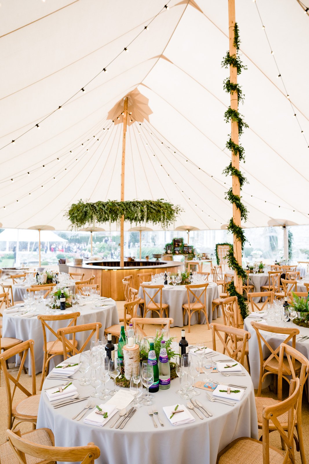 Emily & Ed's PapaKåta Sperry Tent wedding at Buckhurst Park captured by Tony Hart Photography: Floral Hoop by Florist In the Forest