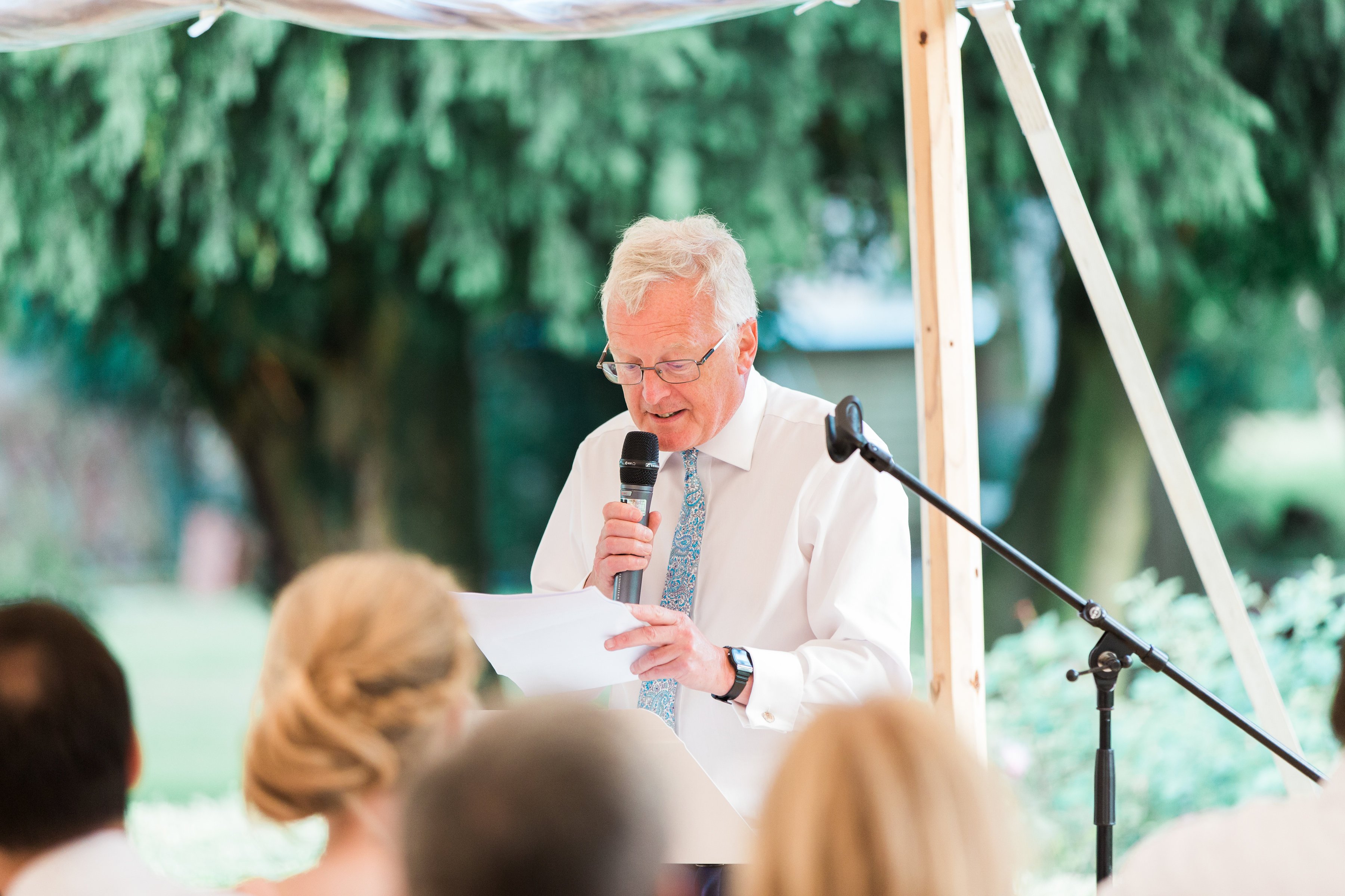 Georgie & Ben's PapaKåta Sperry Tent wedding at Newington House captured by Lucy Davenport: Speeches 
