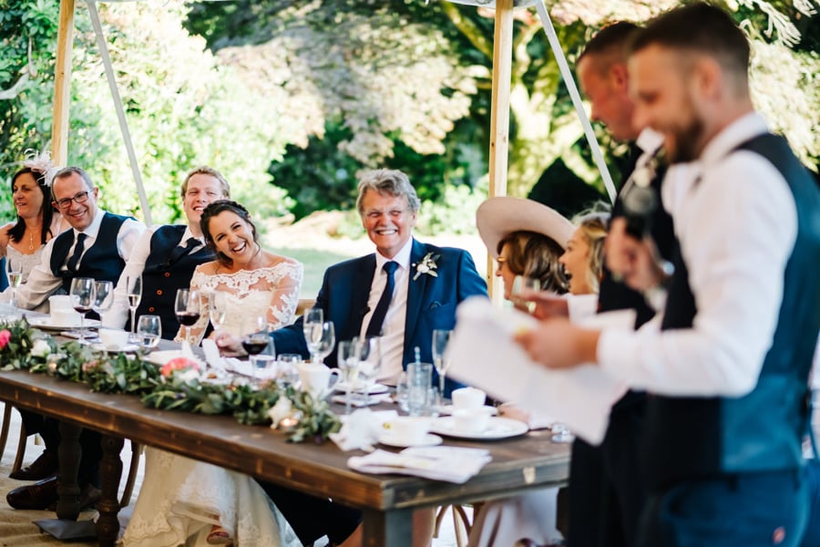 Natalie & Jack's PapaKåta Sperry Tent wedding at Lingholm Estate, Keswick, Lake District captured by Kristian Leven Photography: The Wedding Party 