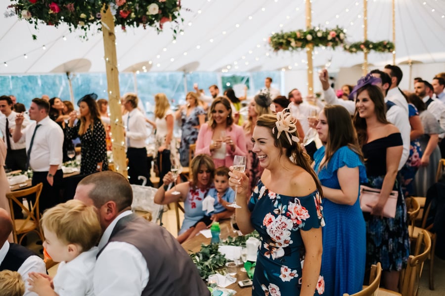Natalie & Jack's PapaKåta Sperry Tent wedding at Lingholm Estate, Keswick, Lake District captured by Kristian Leven Photography: Wedding Guest Styling