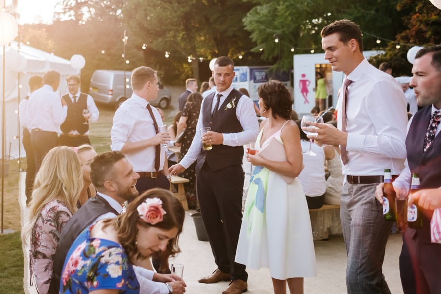 Natalie & Jack's PapaKåta Sperry Tent wedding at Lingholm Estate, Keswick, Lake District captured by Kristian Leven Photography: Festoon Terrace