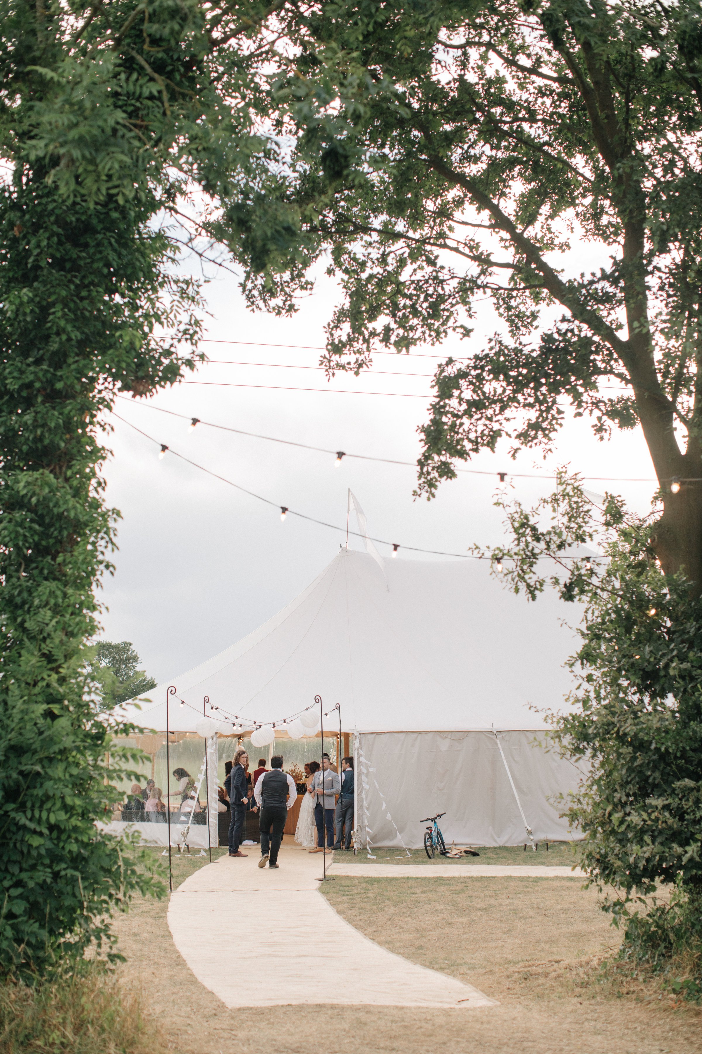 Steph & Ed's PapaKåta Sperry Tent wedding at home in Nottingham captured by M & J Photography: Sperry Tent Exterior