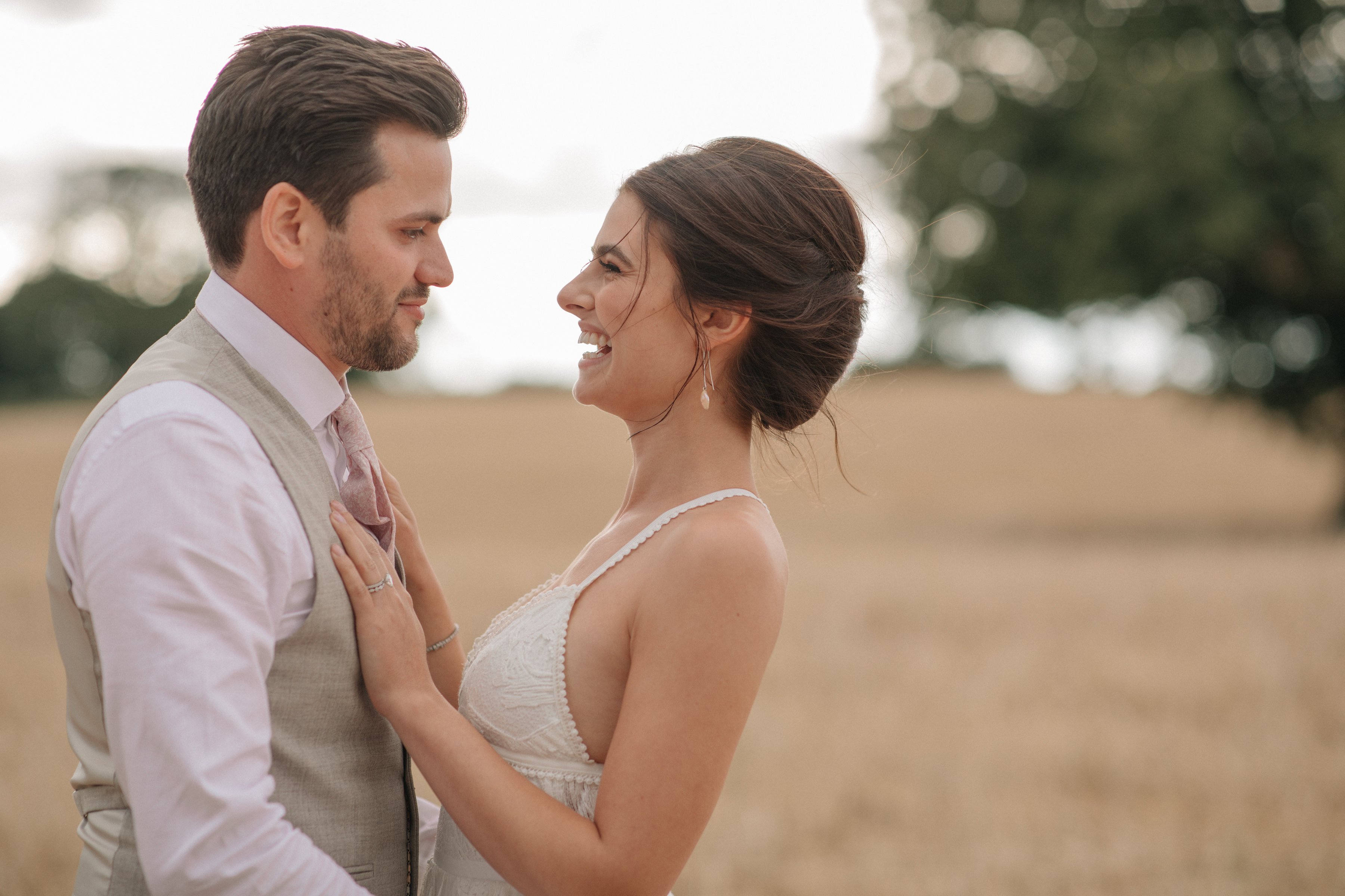 Steph & Ed's PapaKåta Sperry Tent wedding at home in Nottingham captured by M & J Photography: Bride & Groom Portrait 