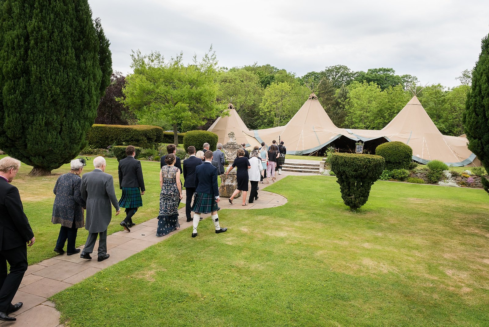 Harriet & William's PapaKåta Teepee Wedding at Gilmerton House captured by First Light Photography- Wedding Guests