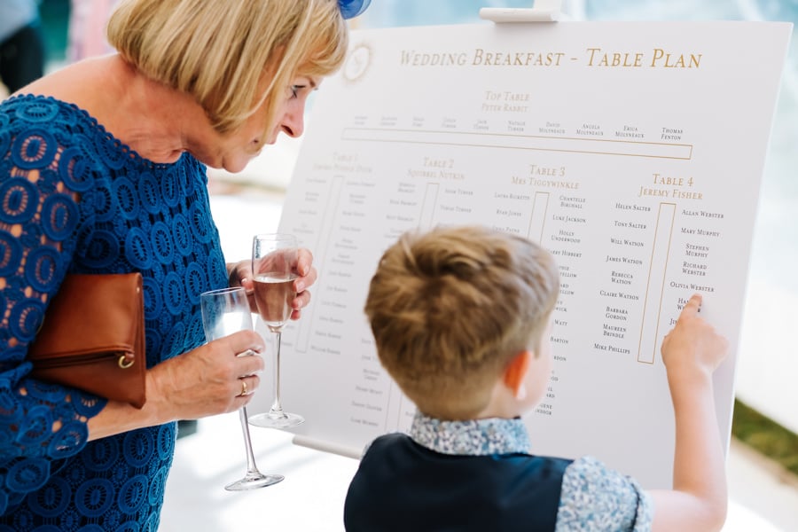 Natalie & Jack's PapaKåta Sperry Tent wedding at Lingholm Estate, Keswick, Lake District captured by Kristian Leven Photography: Finding a Seat