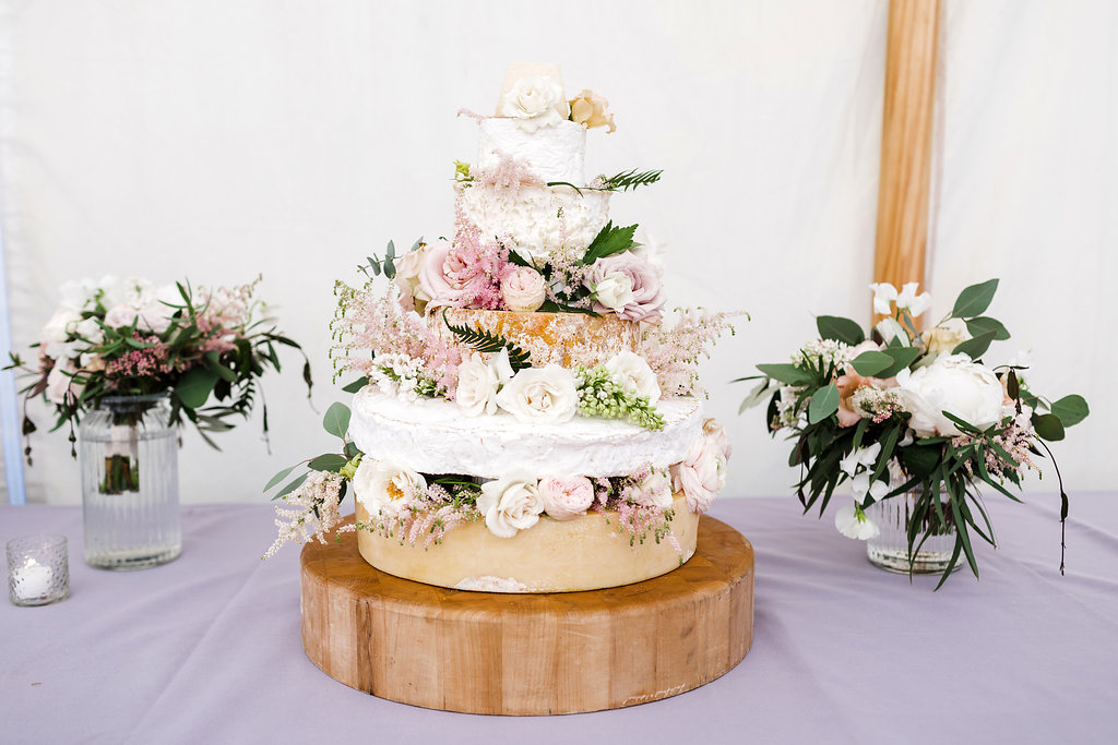 Rachel & Henry PapaKåta Sperry Tent Wedding, The Royal Crescent, Bath: 'cheese' Cake