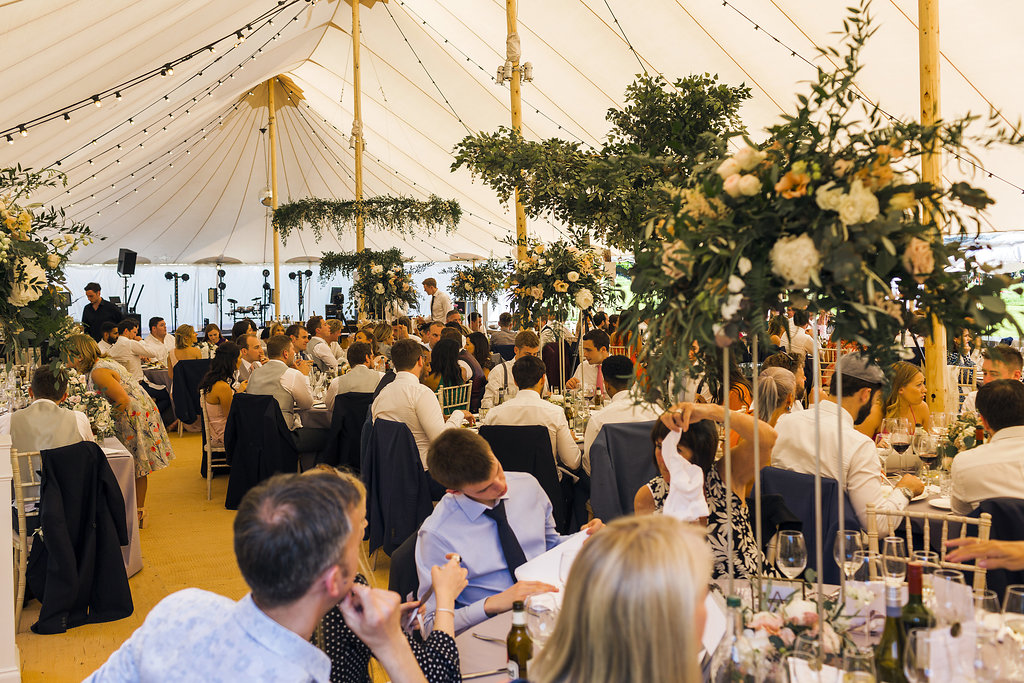 Rachel & Henry PapaKåta Sperry Tent Wedding, The Royal Crescent, Bath: Sperry Tent Interior