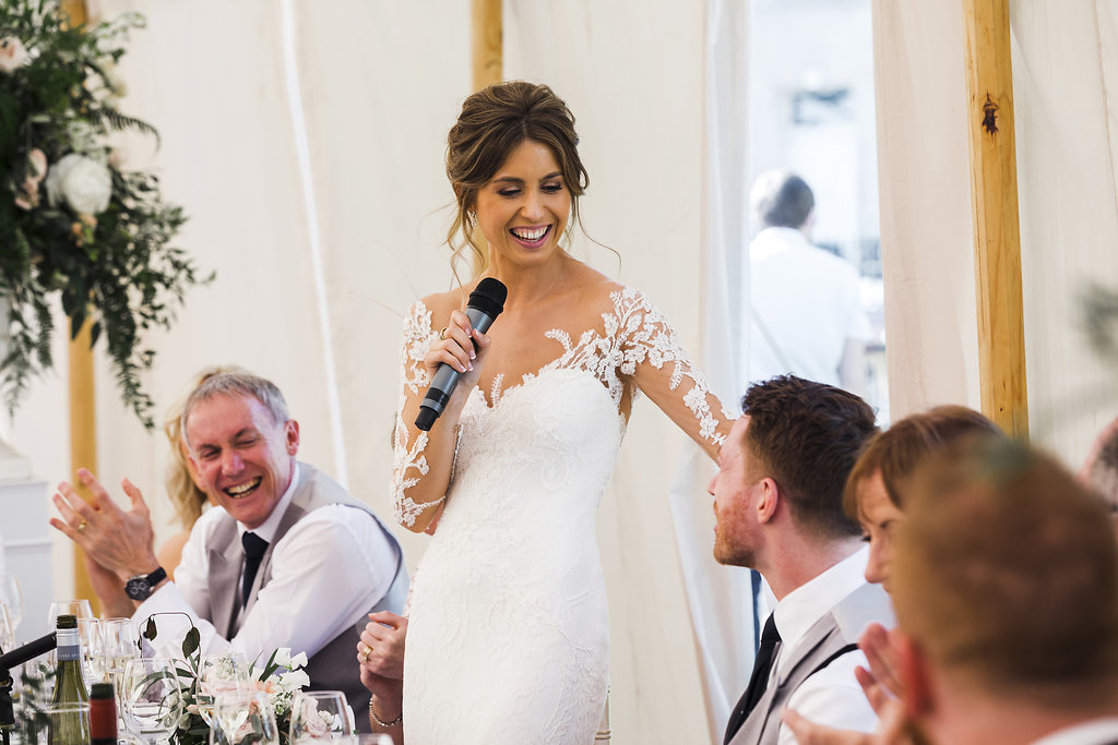 Rachel & Henry PapaKåta Sperry Tent Wedding, The Royal Crescent, Bath: The Bride's Speech