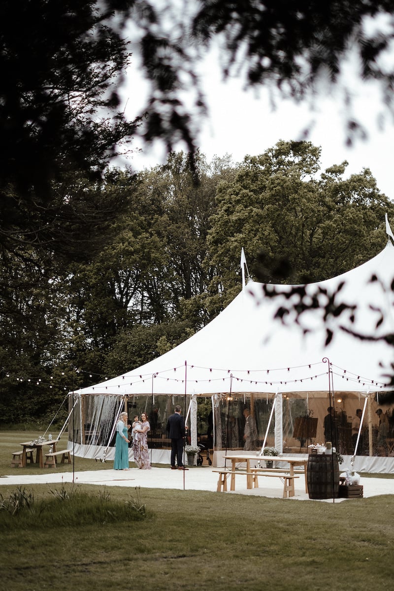 India & Sean PapaKåta Sperry Tent Wedding in Lincolnshire, Yorkshire, Caitlin & Jones Photography; Sperry Tent Exterior