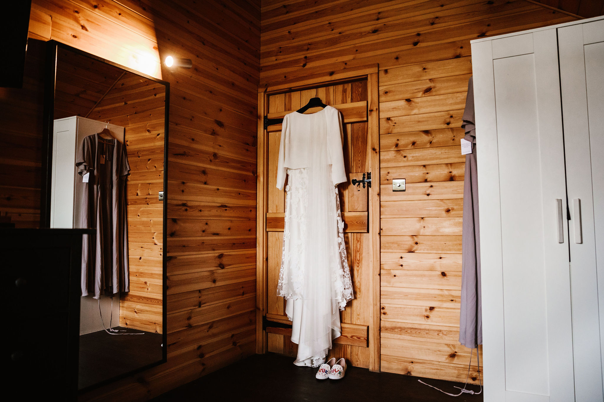 Katie & Jes PapaKata Tipi Wedding, Hidden River Cabins, Ally M Photography; The Wedding Dress