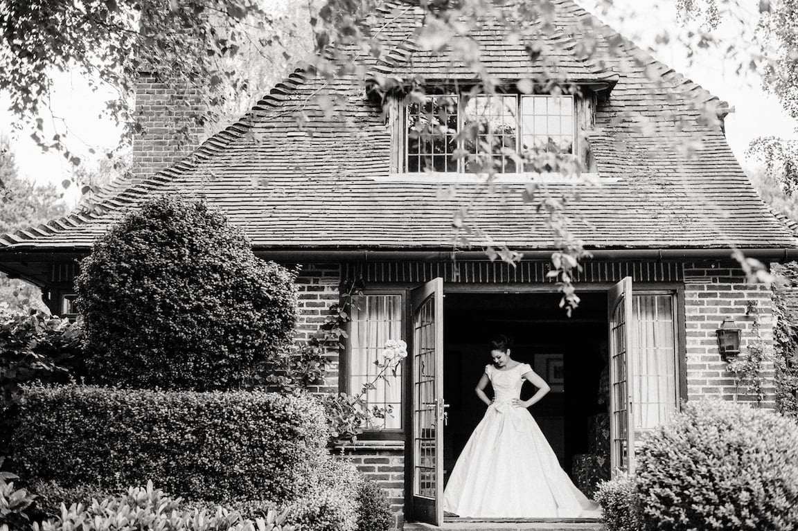 Charlotte & Tony Papakata Sperry Tent Wedding, Hampshire, Doug Treiber Photography; Bridal Dress