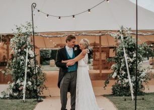 Harriett & Ed PapaKåta Sperry Tent Wedding in Wiltshire, Stories By Jules Photography; Bride & Groom