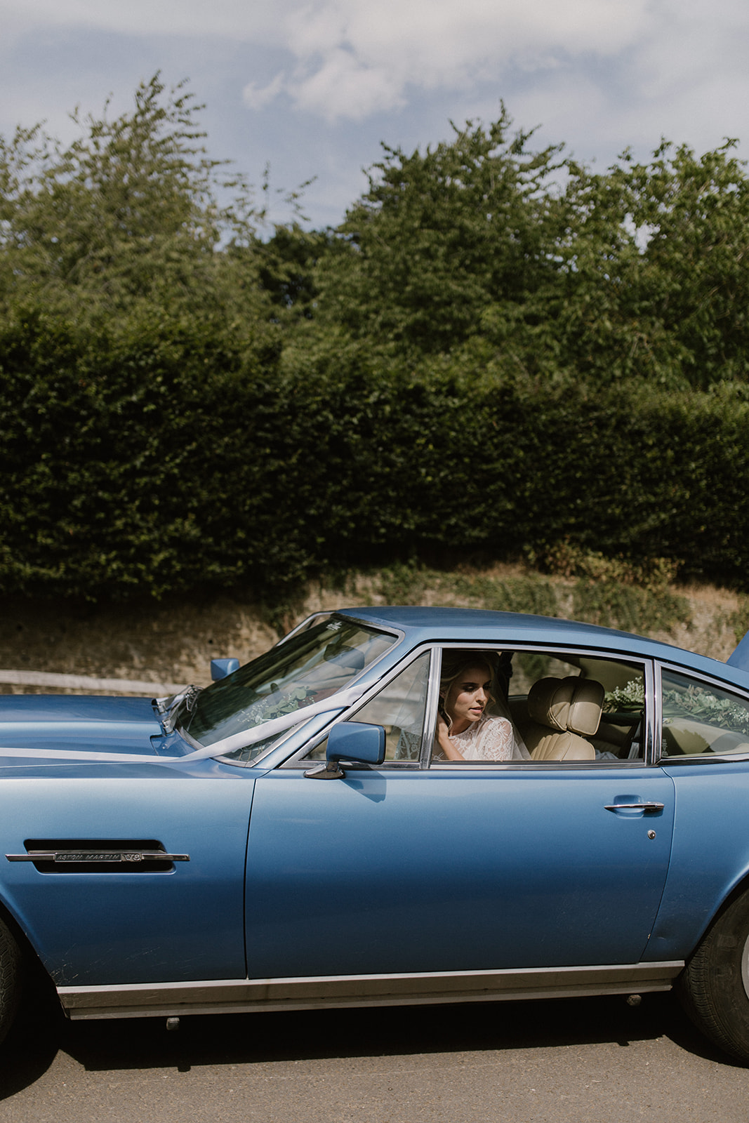 Lauren & David PapaKåta Sperry Tent Wedding, Mary Parker Photography; Wedding Car Ride