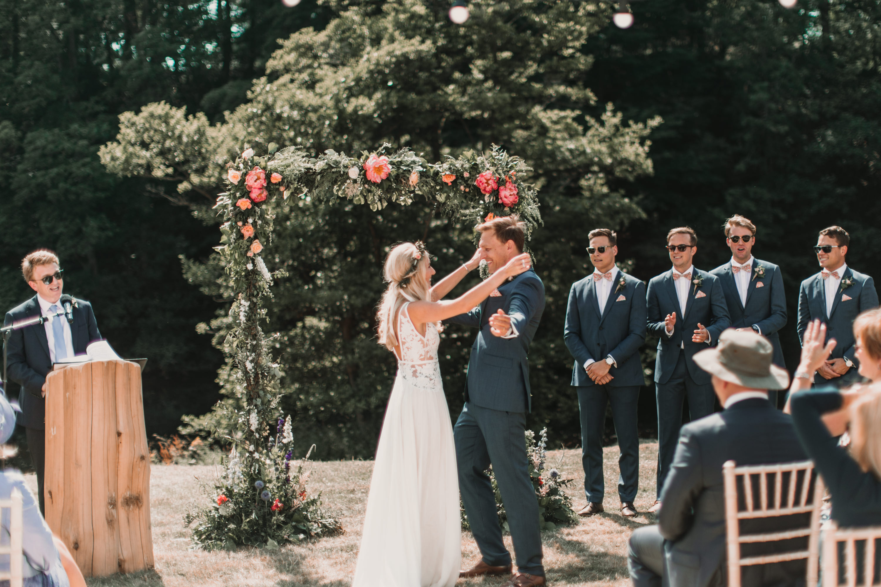Emma & Tannah PapaKåta Sperry Tent Wedding, Yorkshire Dales, Natalie Pluck Photography; Wedding Ceremony Bride and Groom Emma & Tannah PapaKåta Sperry Tent Wedding, Yorkshire Dales, Natalie Pluck Photography; Wedding Ceremony Bride and Groom