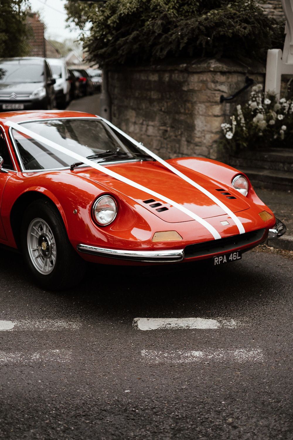 India & Sean PapaKåta Sperry Tent Wedding in Lincolnshire, Yorkshire, Caitlin & Jones Photography; Wedding Car