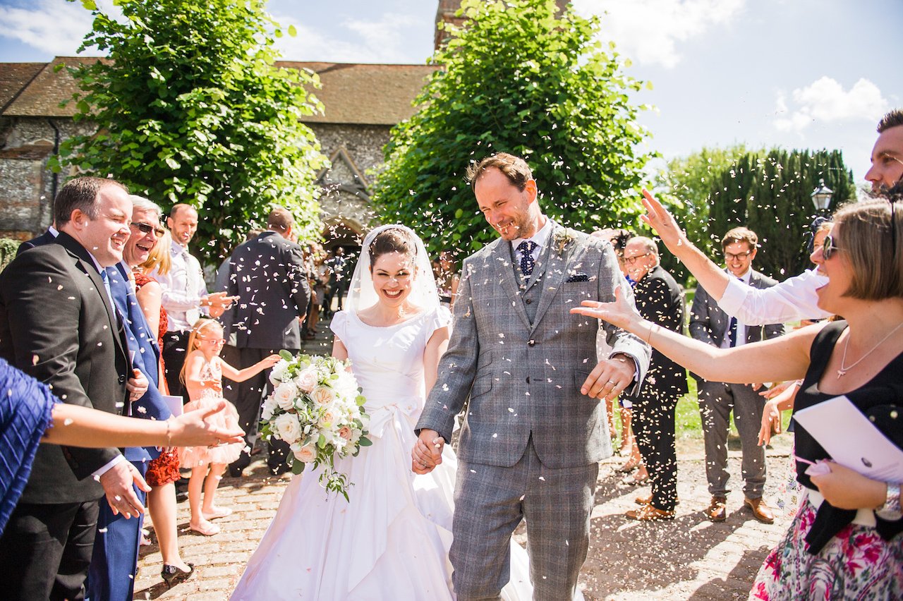 Charlotte & Tony Papakata Sperry Tent Wedding, Hampshire, Doug Treiber Photography; Confetti Throw