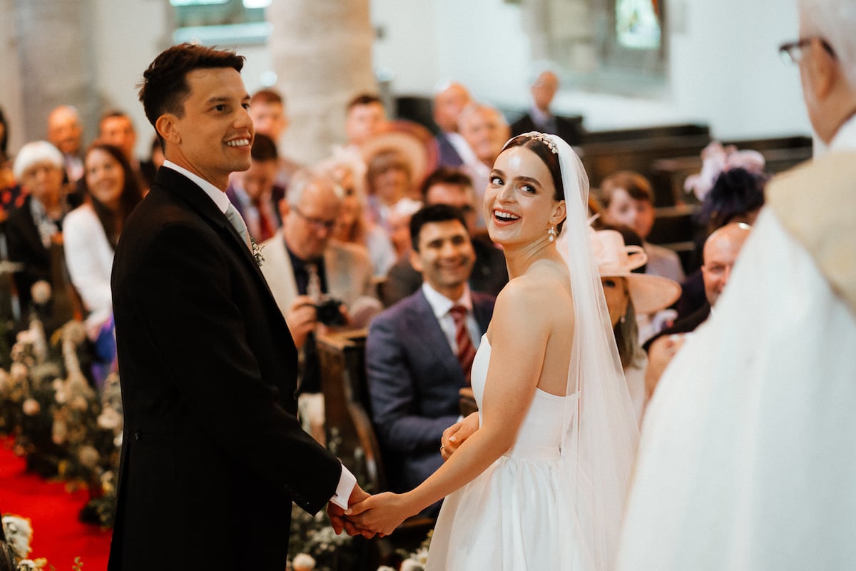 India & Sean PapaKåta Sperry Tent Wedding in Lincolnshire, Yorkshire, Caitlin & Jones Photography; Mr & Mrs